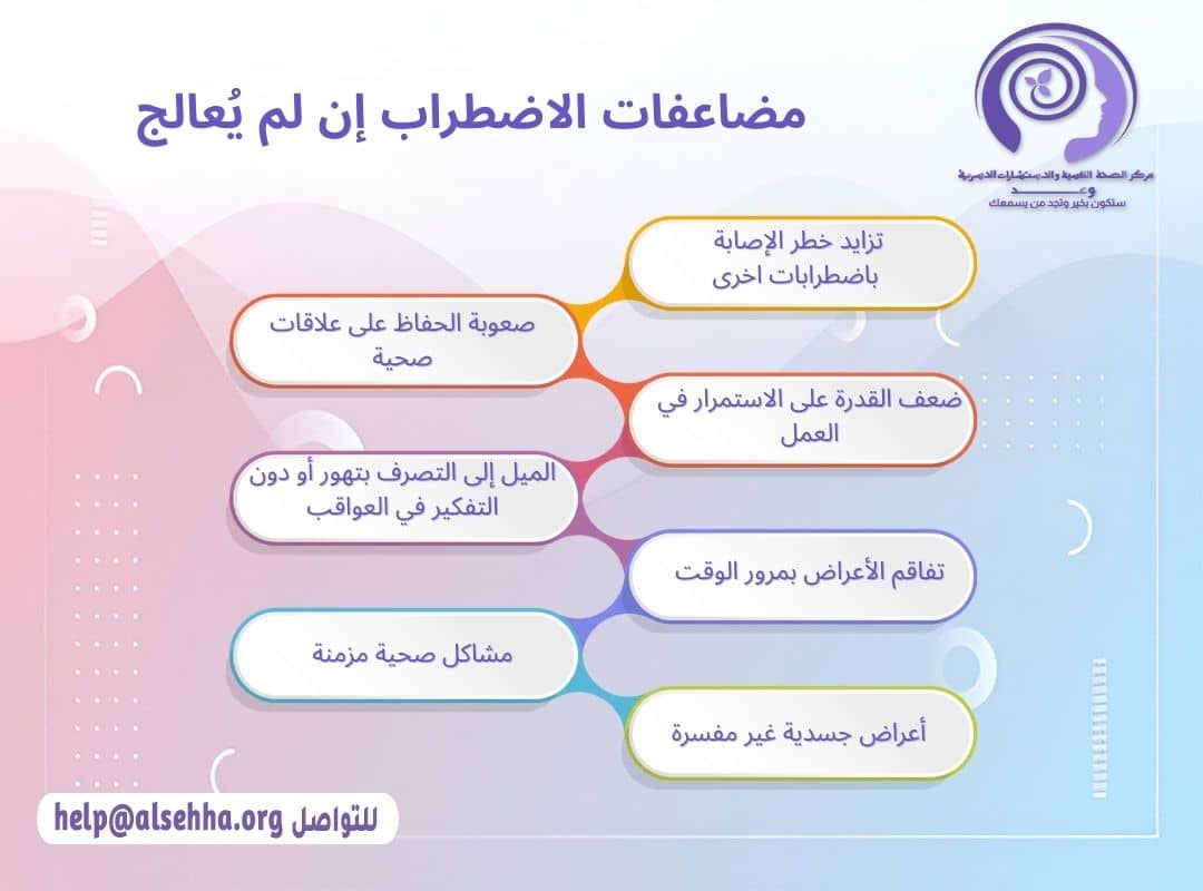 مضاعفات الاضطراب إن لم يُعالج